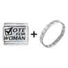  Culture  Vote For Woman Laser  Italian  Charm Bracelets  ... 
