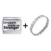 Phrase Struggle  Made  Us Stronger Laser  Italian   Charm   ... 