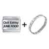  Food  Theme Quit Eatting Junk  Food  Laser Italian Charm  ... 
