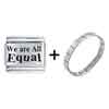  Culture  We Are All Equal Laser  Italian  Charm Bracelets  ... 