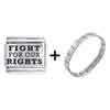  Culture  Fight For Our Rights Laser  Italian  Charm Bracelets  ... 