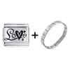 Heart  Theme Love Laser Italian Charm  Bracelets   ... 
