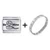 Phrase Be Mine Laser Italian Charm Bracelets  ... 