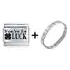 Phrase You're In  Luck  Laser Italian Charm Bracelets  ... 