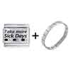 Culture Take More Sick Days Laser Italian Charm Bracelets  ... 