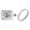 Family Love U  Mom  Laser Italian  Charm   Bracelets   ... 