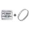 Family  Mom  Loves You Laser Italian  Charm   Bracelets   ... 