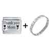 Family Thank You  Mom  Laser Italian  Charm   Bracelets   ... 