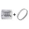 Family Thanks Grandma For Mommy Laser Italian Charm Bracelets  ... 