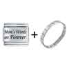 Family  Mom's  Words Are Forever Laser Italian Charm Bracelets  ... 