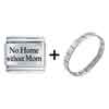 Family No Home Without  Mom  Laser Italian Charm Bracelets  ... 