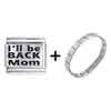 Family I'll Be Back  Mom  Laser Italian Charm Bracelets  ... 