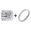 Phrase  Buy  More For Myself Laser Italian Charm Bracelets  ... 