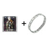 Saint With Crown  Mega   Italian  Charm Bracelet
