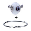 Eviel Eye Murano Glass  European   Bead   Bracelet  Combination