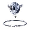 White Vine Translucent Bracelet Combination
