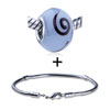 Brown Spiral Swirl  Murano   Glass  European  Bead   Bracelet   ... 