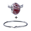 White And Orange  Evil   Eye  Translucent Murano Glass European  ... 