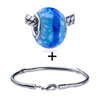 White Spots Intersperse And  Blue  Stripes Circle Translucent  ... 