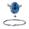 Black Flower  Pattern  Translucent Murano  Glass  European Bead  ... 
