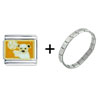 Pug  Volleyball  Italian Charm Bracelet