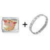  Dragon  Heart Combination Italian Charm Bracelet
