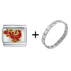 Red  Dragon  Combination Italian Charm Bracelet