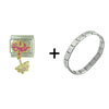 Pink  Dragon  Combination Italian Charm Bracelet