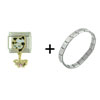  Panda  Dangle Italian Charm Bracelet