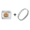  Halloween  Pumpkin Italian Charm Bracelet