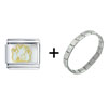 Three White Ghosts Italian  Charm   Bracelet 