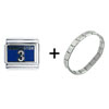 Nfl Harrington #3 Combination Italian Charm Bracelet