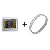 Nba Indiana Pacers Glitter Combination Italian Charm Bracelet