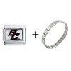 Bc Boston  College   Italian   Charm  Bracelet