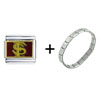Fs Florida State Combination Italian Charm Bracelet