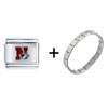 Northeastern Combination Italian Charm Bracelet