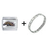 Western Michigan Bronco Combination Italian Charm Bracelet