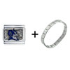 Duke Devil Glitter Combination Italian Charm Bracelet
