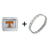 University Of  Tennessee  Glitter Italian Charm Bracelet