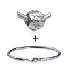 Round Shaped Multiple Crystal Pattern European Bead Bracelet Combination