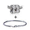 Crystal Swans Pattern European Bead Bracelet Combination