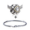 Gold Plated  Heart  Flower Pattern European Bead Bracelet  ... 