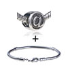 Round Shaped Letter A Pattern European Bead Bracelet  ... 