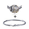 Cylindrical Shaped Pearl Purity Pattern European Bead Bracelet  ... 