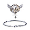 Drum Shaped  Flying  Phoenix With Pearl Pattern European Bead  ... 
