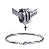 Round Shaped Sparkling  Crystal  Pattern European Bead Bracelet  ... 