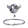Round Shaped Classic  Heart  Pattern European Bead Bracelet  ... 