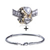 Round Shaped  Heart  Purity Pattern European Bead Bracelet  ... 