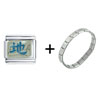 Chinese Earth  Silver   Italian  Charm Bracelet