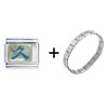 Chinese Forever Lasting  Silver   Italian  Charm Bracelet